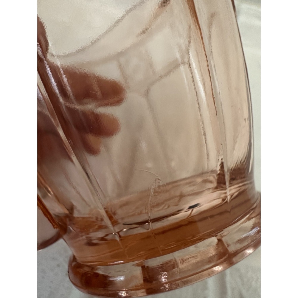 Jeannette Doric Creamer & Sugar Bowl Pink Depression Glass Read - Picture 15 of 16